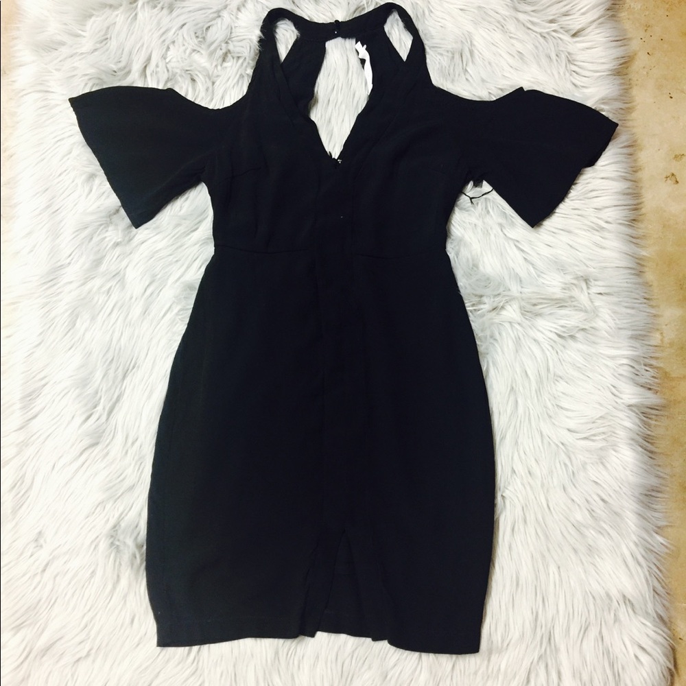 Of the shoulder dress black